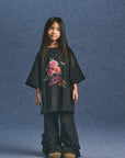 Maison Mangostan - roses tee - black