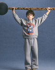 Maison Mangostan - strong man sweatshirt - grey
