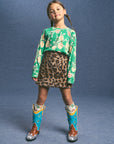 Maison Mangostan - leopard fur skirt