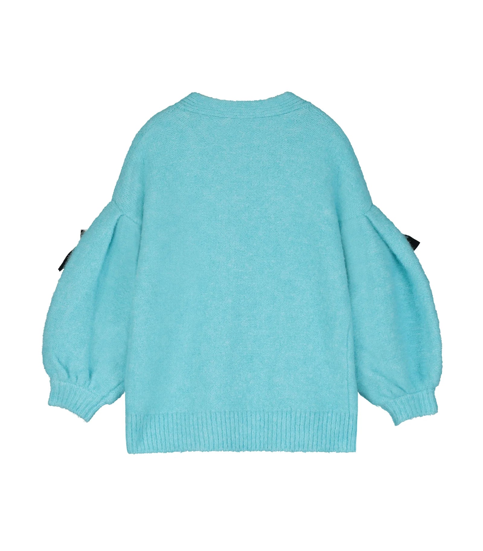 Maison Mangostan - bow knit cardigan - sky blue
