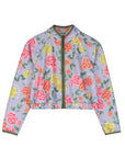 Maison Mangostan - roses fleece jacket - lilac