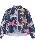 Maison Mangostan - carnival fleece jacket - navy