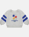 Weekend house kids - baby - winter garden sweatshirt - pearl grey