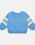 Weekend house kids - baby - blue dog stripes sweatshirt - soft blue