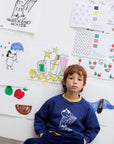 Weekend house kids - good news club sweatshirt - dark blue