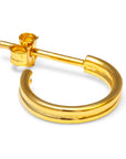 lulu copenhagen - gold plated 2for1 small hoop earrings - 2pcs