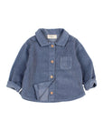 Buho - bb - soft velours shirt - artic blue