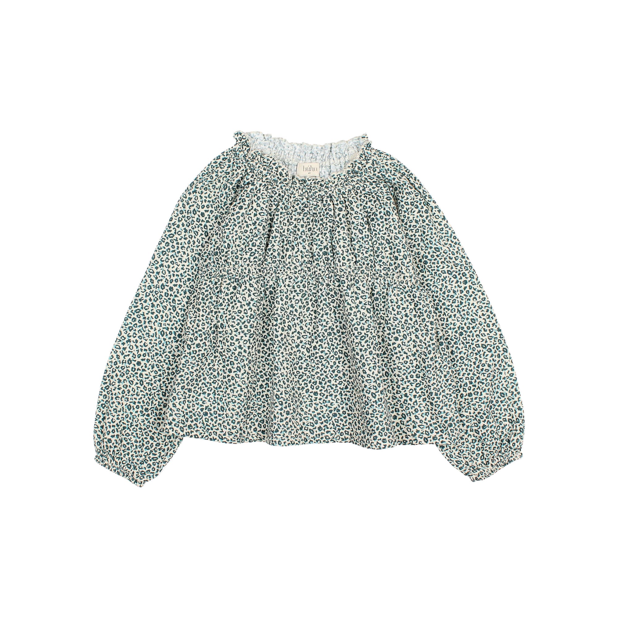 Buho - kids - speckle blouse - alpine green