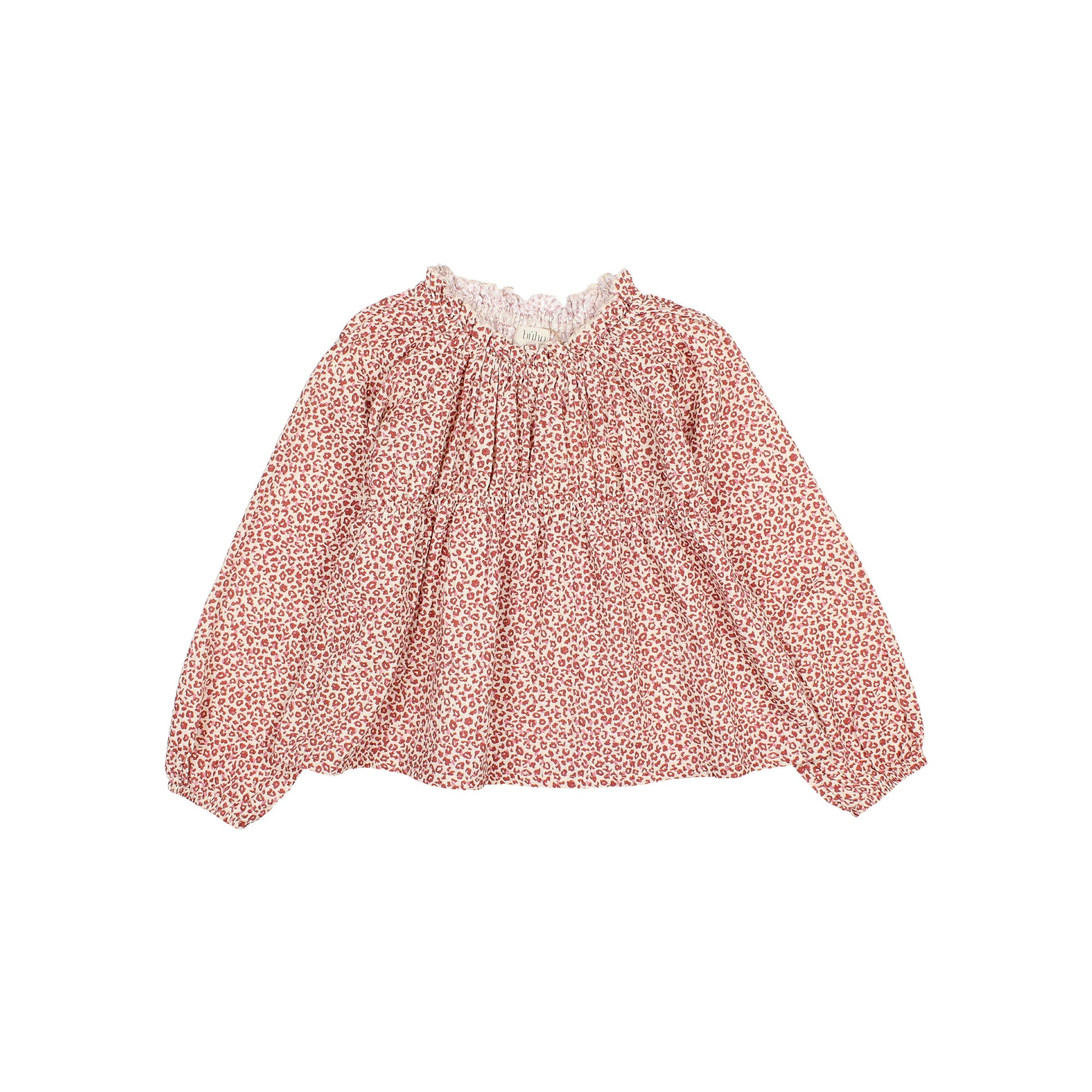 Buho - kids - speckle blouse - burgundy