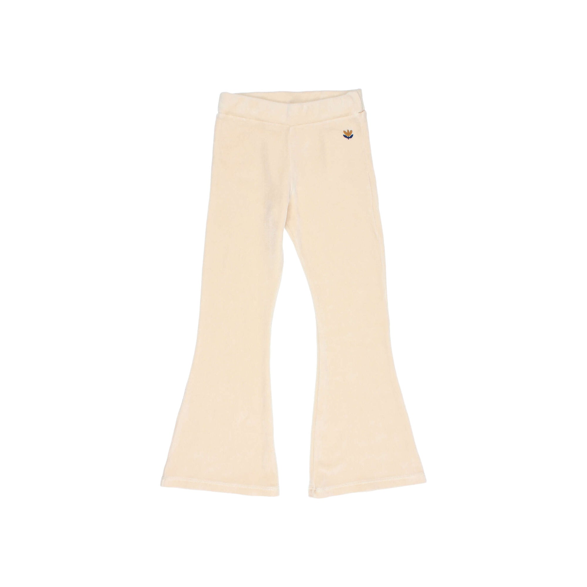 Buho - kids - velvet flare legging - ivory