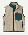 Patagonia - K's Retro-X fleece Vest - natural/cascade green