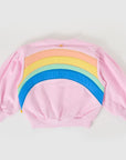 Goldie + Ace - over the rainbow puff sleeve sweatshirt
