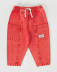 Goldie + Ace - KIT DENIM POCKET PANT - APPLE RED