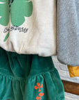 Bobo Choses - kids - lucky clover ranglan sweatshirt - heather grey