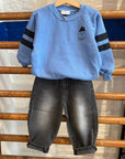 Weekend house kids - whk logo sweatshirt - soft blue