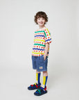 Bobo Choses - kids - smiling blue denim shorts