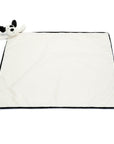 Jellycat - bashful black & cream puppy blankie
