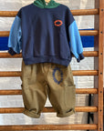 Bobo Choses - kids - tic tac toe hoodie - colorblock