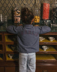 Charlie Petite - Niki blouse - blue/grey checked