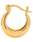 lulu copenhagen - gold plated chunky heavy hoops earrings - 2pcs