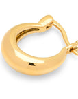 lulu copenhagen - gold plated chunky heavy hoops earrings - 2pcs
