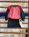 Bobo Choses - kids - tic tac toe colorblock sweatshirt