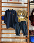 Bobo Choses - kids - tic tac toe denim pants - navy blue