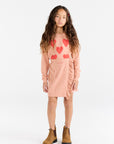 The animals observatory - dog kids longseeve t-shirt - dusty coral