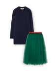 The animals observatory - mussel kids knit dress - navy