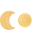lulu copenhagen - gold plated love u to the moon earrings - 2pcs