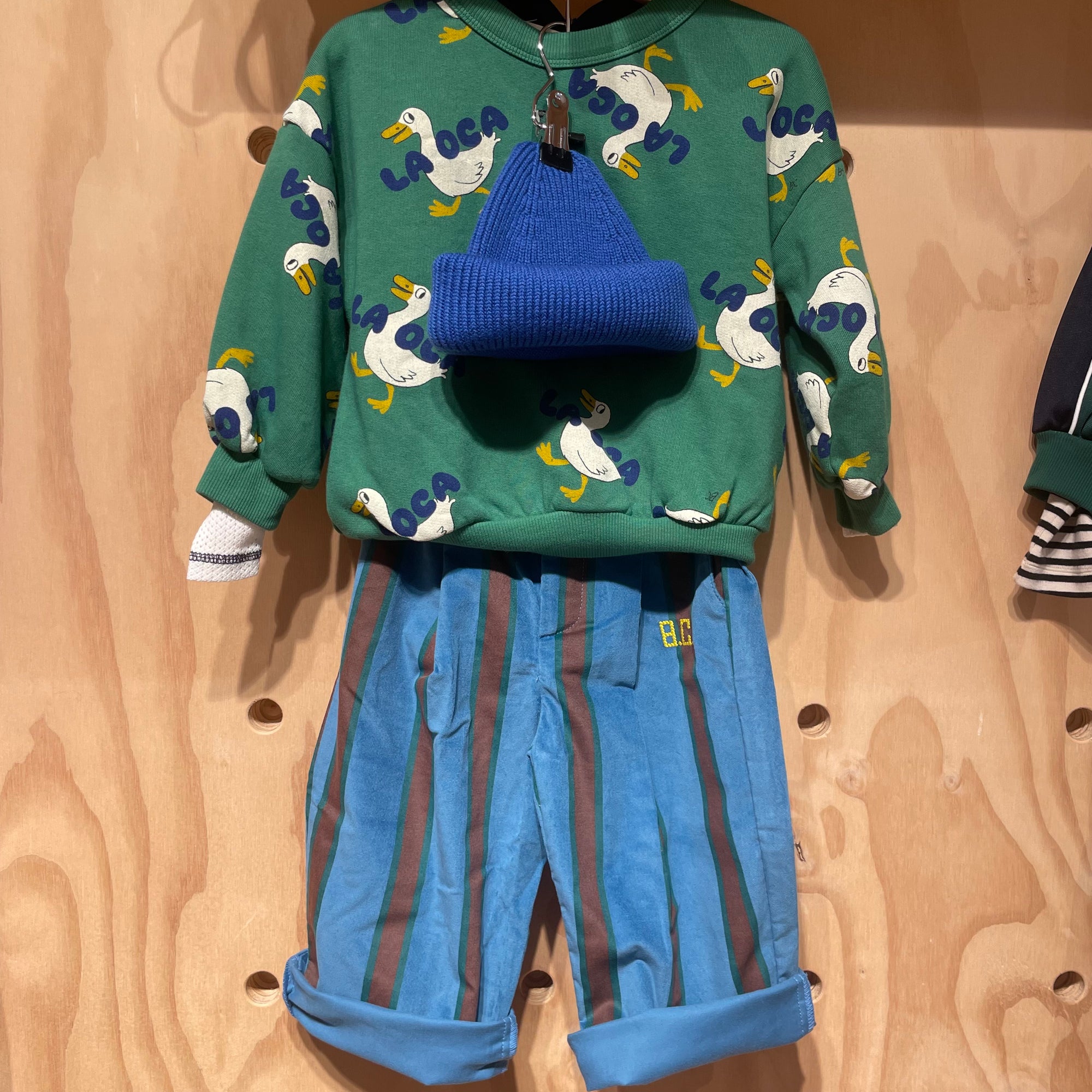 Bobo Choses - fun - kids stripes velvet pants