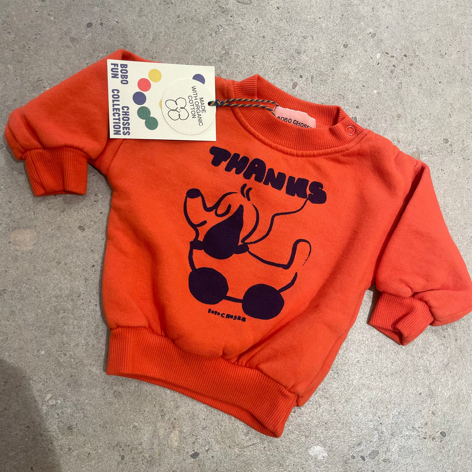 Bobo Choses - fun - baby - rolling dog fleece sweatshirt