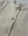 Pequeno tocon - 2063 - wool pointelle cardigan - natural