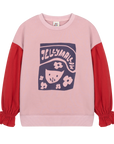 Jelly Mallow - flower garden puff sweatshirt