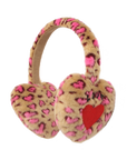 Jelly Mallow - heart fur leopard earmuffs
