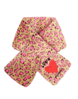 Jelly Mallow - heart fur leopard scarf