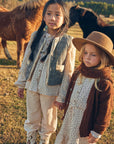 Buho - kids - corduroy girly pants - ivory