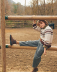Buho - kids - denim pants - grey