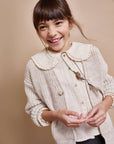 Buho - kids - velvet flare legging - antracite