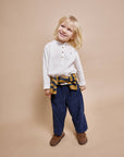 Buho - kids - soft velours pants - navy