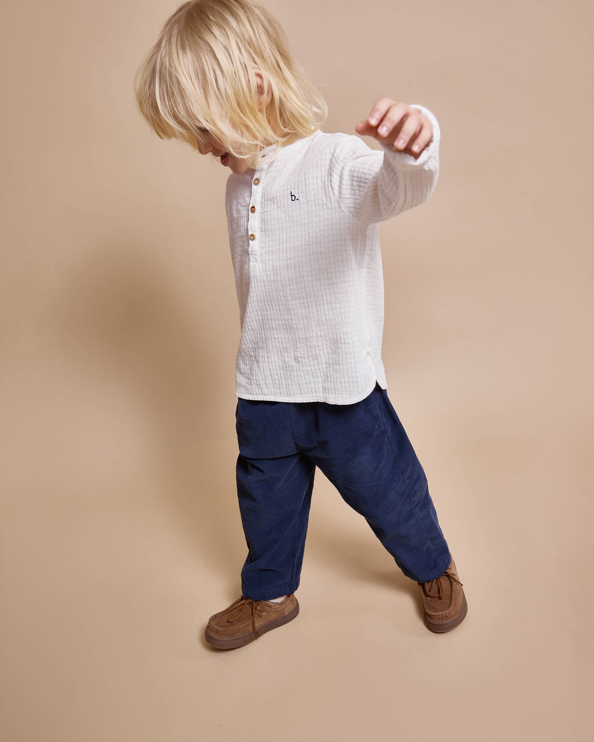 Buho - kids - kurta shirt - offwhite