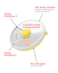 Gobe - large snack spinner - lemon yellow