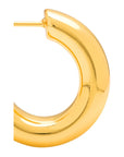 lulu copenhagen - gold plated non hoops earrings - 2pcs