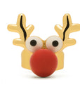 lulu copenhagen - gold plated rudolph earring - 1pc