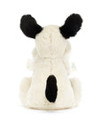 Jellycat - bashful black & cream puppy soother