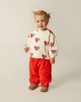 The campamento - baby - hearts sweatshirt - bicolor