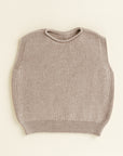 Hvid - wool vest - harvey - kids - sand