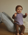 Hvid - wool vest - baby - harvey - lilac