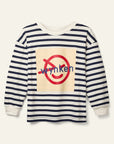 Wynken - stripe tee - pale yellow/ladybird