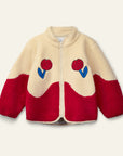 Wynken - dancing dahlia jacket - ecru/red